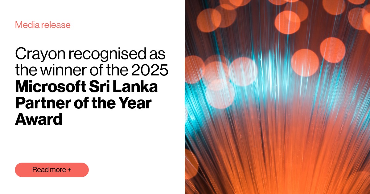 Crayon recognised as the winner of the 2025 Microsoft Sri Lanka Partner ...