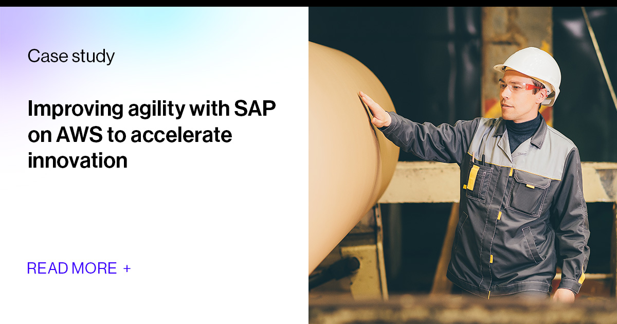 Improving agility with SAP on AWS to accelerate innovation ...