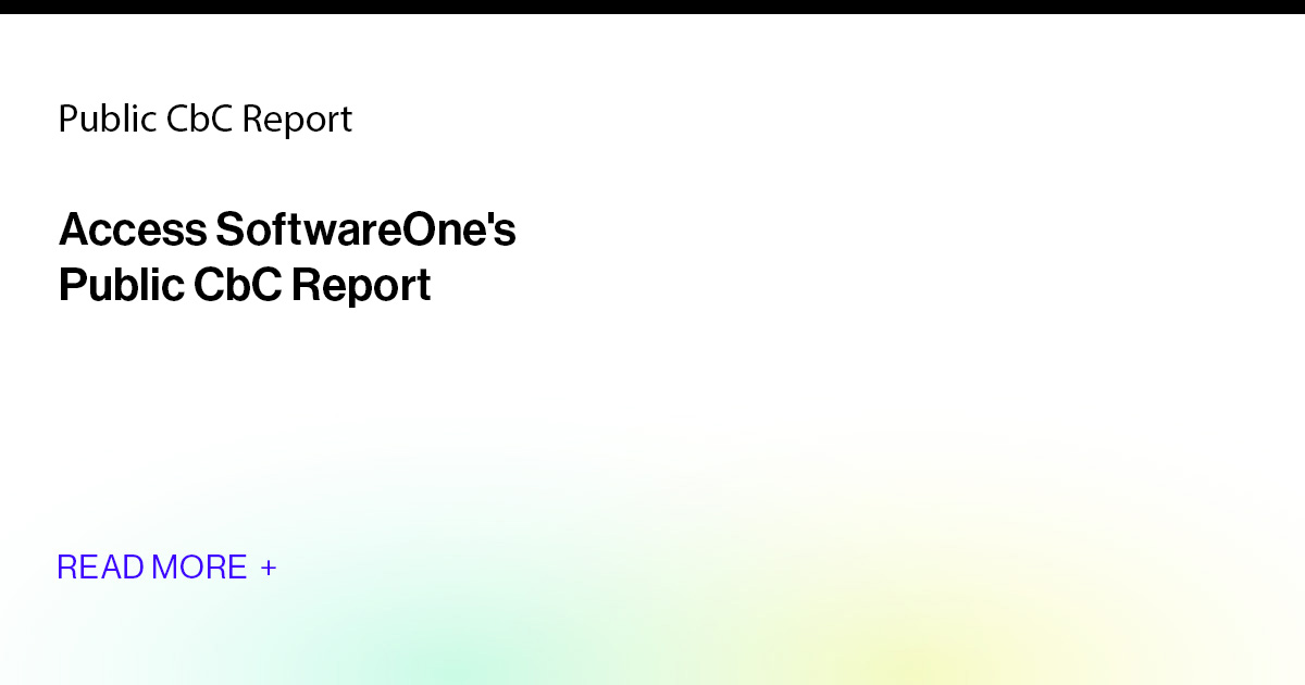 Cbec Report Example Public CbC Report | SoftwareOne