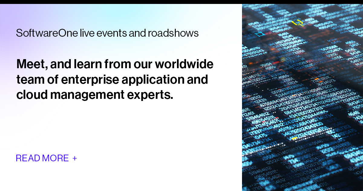 Next One Event SoftwareOne live events and roadshows | SoftwareOne
