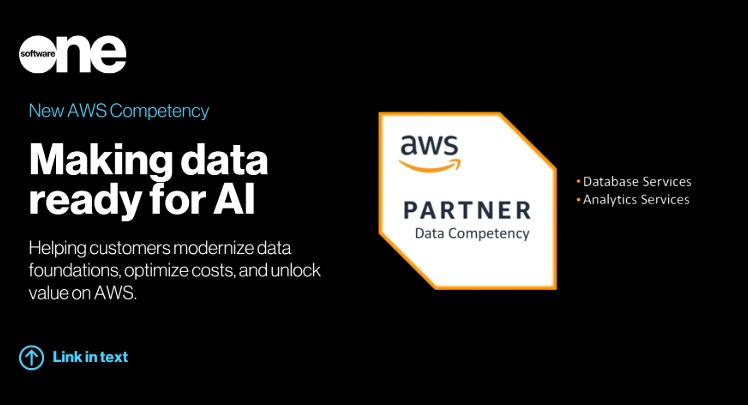 SoftwareOne today announced it has achieved the AWS Data Competency in ...