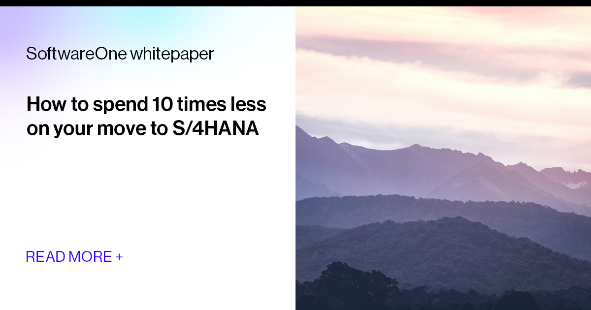 How to spend 10 times less on your move to S/4HANA | SoftwareOne whitepaper